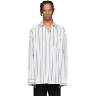 Marni White and Black Stripe Shirt