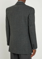 Saint Laurent Double-breasted Wool Blazer Grey
