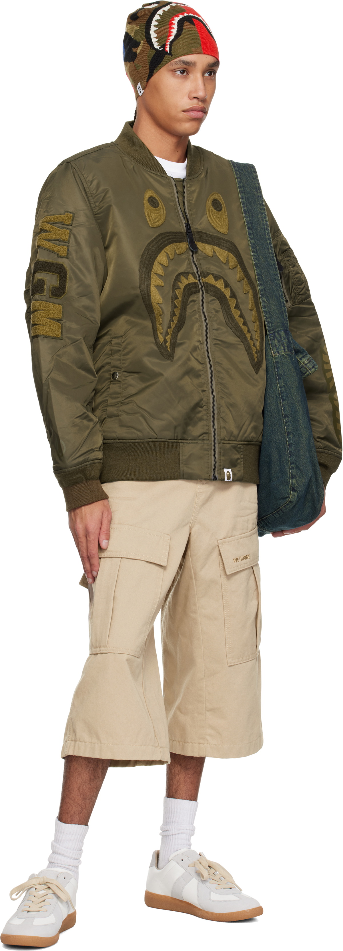 BAPE 'Shark MA-1' Bomber Jacket - Men's L