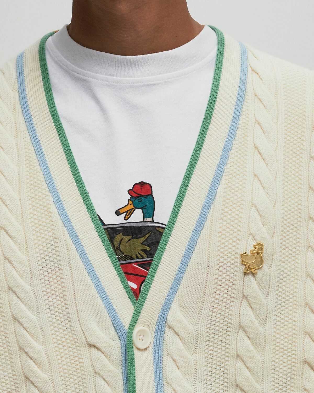 Edmmond Studios 10 YEARS CARDIGAN White Mens Zippers & Cardigan