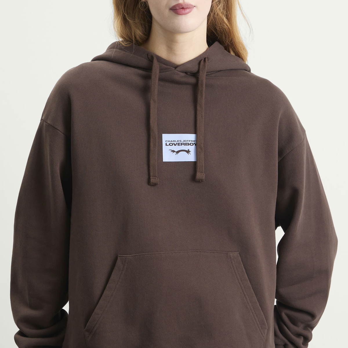 Charles Jeffrey Loverboy Women's Rabbit Ears Hoodie in Brown/Light Blue