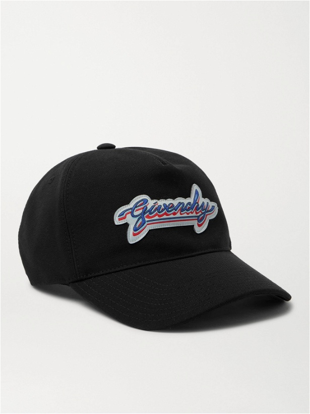 Photo: GIVENCHY - Logo-Appliquéd Cotton-Blend Canvas Baseball Cap