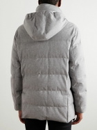 Brunello Cucinelli - Quilted Wool Down Parka - Gray