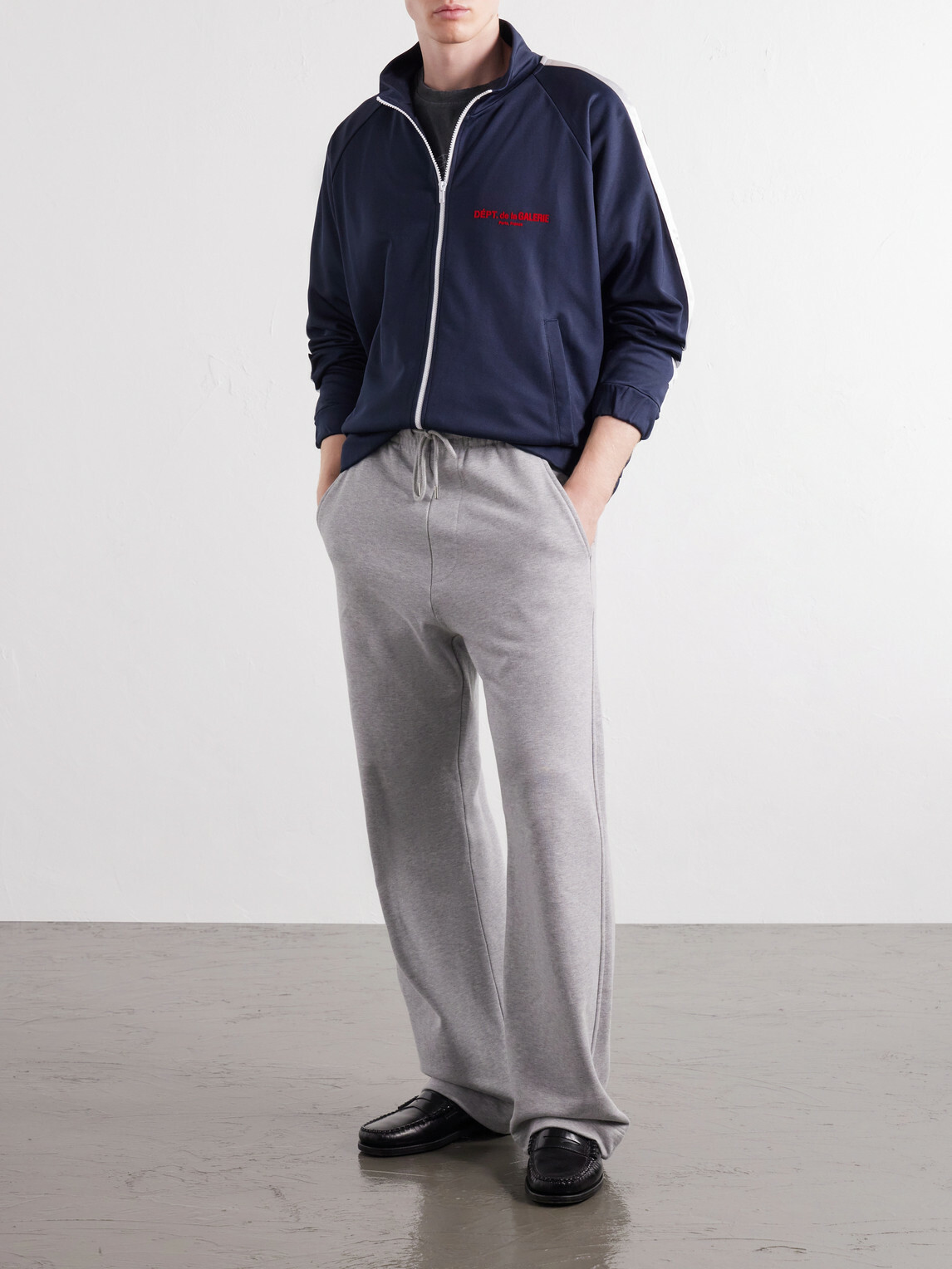 Gallery Dept. - Logo-Appliquéd Jersey Track Jacket - Blue