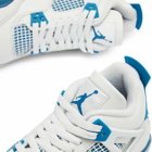 Air Jordan 4 Retro OG GS Sneakers in Off White/Military Blue/Neutral Grey