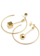 Jacquemus Les Créoles Nodo Mismatched Hoop Earrings - Gold - One Size