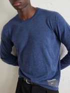 Maison Margiela - Wool-Blend Mended Sweater - Blue