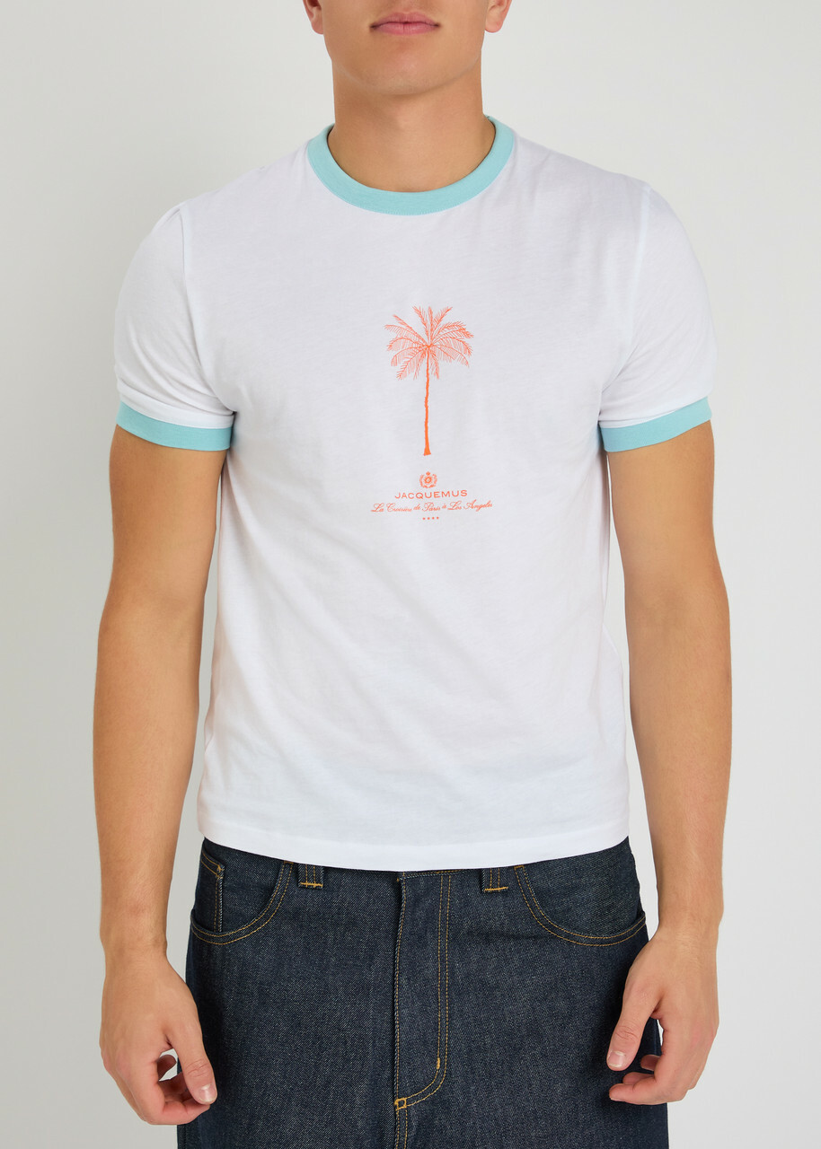 Jacquemus Le Tshirt Venice Printed Cotton T-shirt White
