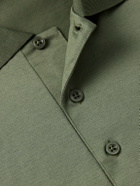 Charvet - Cotton-Sateen Polo Shirt - Green