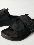 Stone Island Shadow Project - Suede and Mesh Sandals - Black