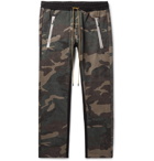 Rhude - Tapered Camouflage-Print Cotton- Jersey Drawstring Trousers - Army green