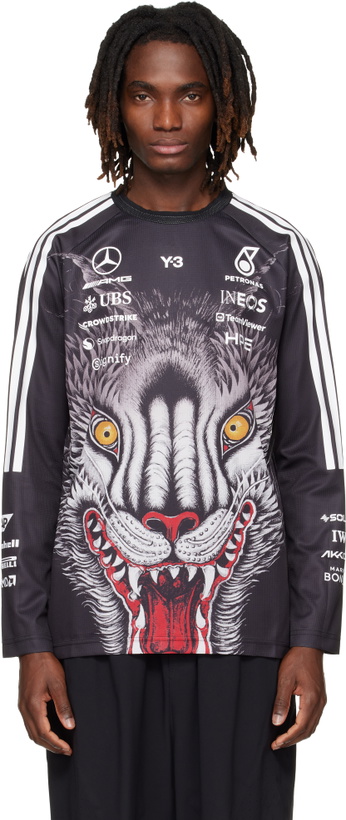 Photo: Y-3 Black Mercedes-AMG F1 Edition Driver Jersey T-shirt