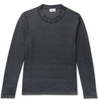 Brioni - Slim-Fit Striped Cotton and Silk-Blend Sweater - Men - Navy