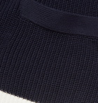 Incotex - Slim-Fit Contrast-Tipped Cotton Cardigan - Men - Navy