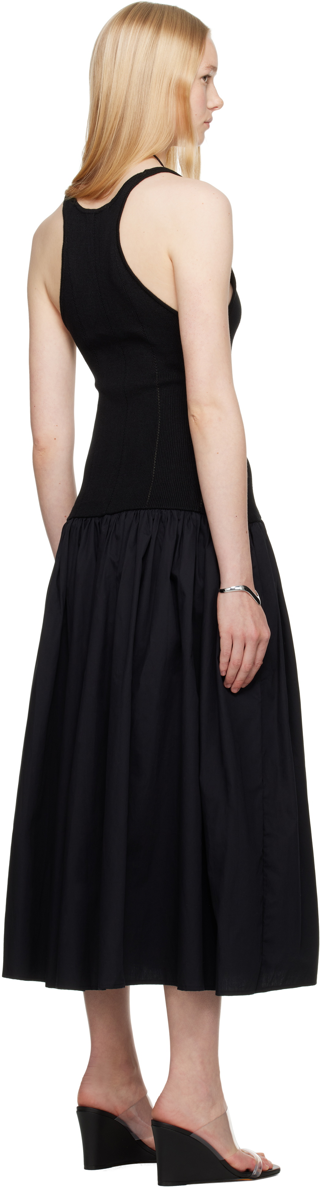 BELLE Black Siena Midi Dress