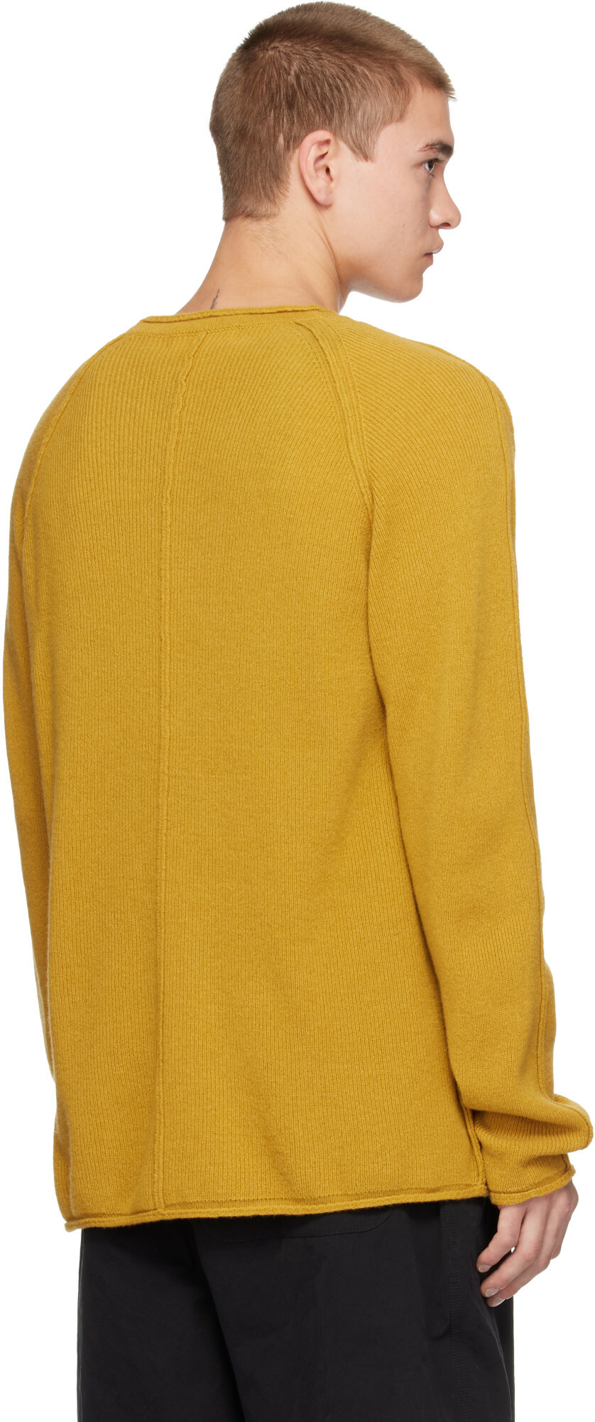 CASEY CASEY Yellow Inside Out Seam Sweater