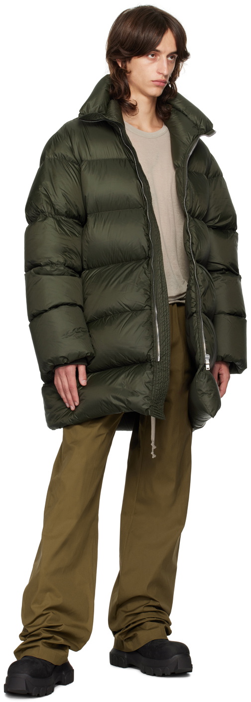 Rick Owens Green Porterville Turtle Down Coat Rick Owens