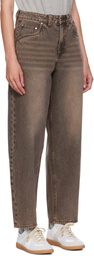 Dime Brown Baggy Jeans