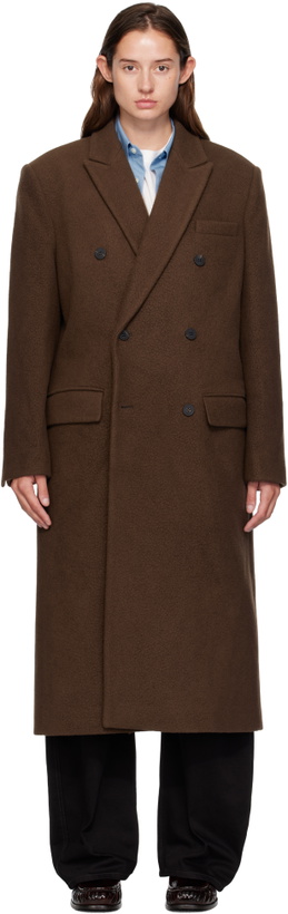 Photo: LE17SEPTEMBRE Brown Double Breasted Long Coat