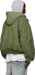 Balenciaga Khaki Vegetable-Dyed Bomber Jacket