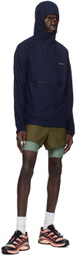 District Vision Navy Hooded Running Midlayer Zip Hoodie