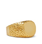 MAPLE - Nugget Hammered Gold-Plated Ring - Gold