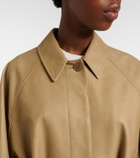 The Row Amaya belted leather car coat