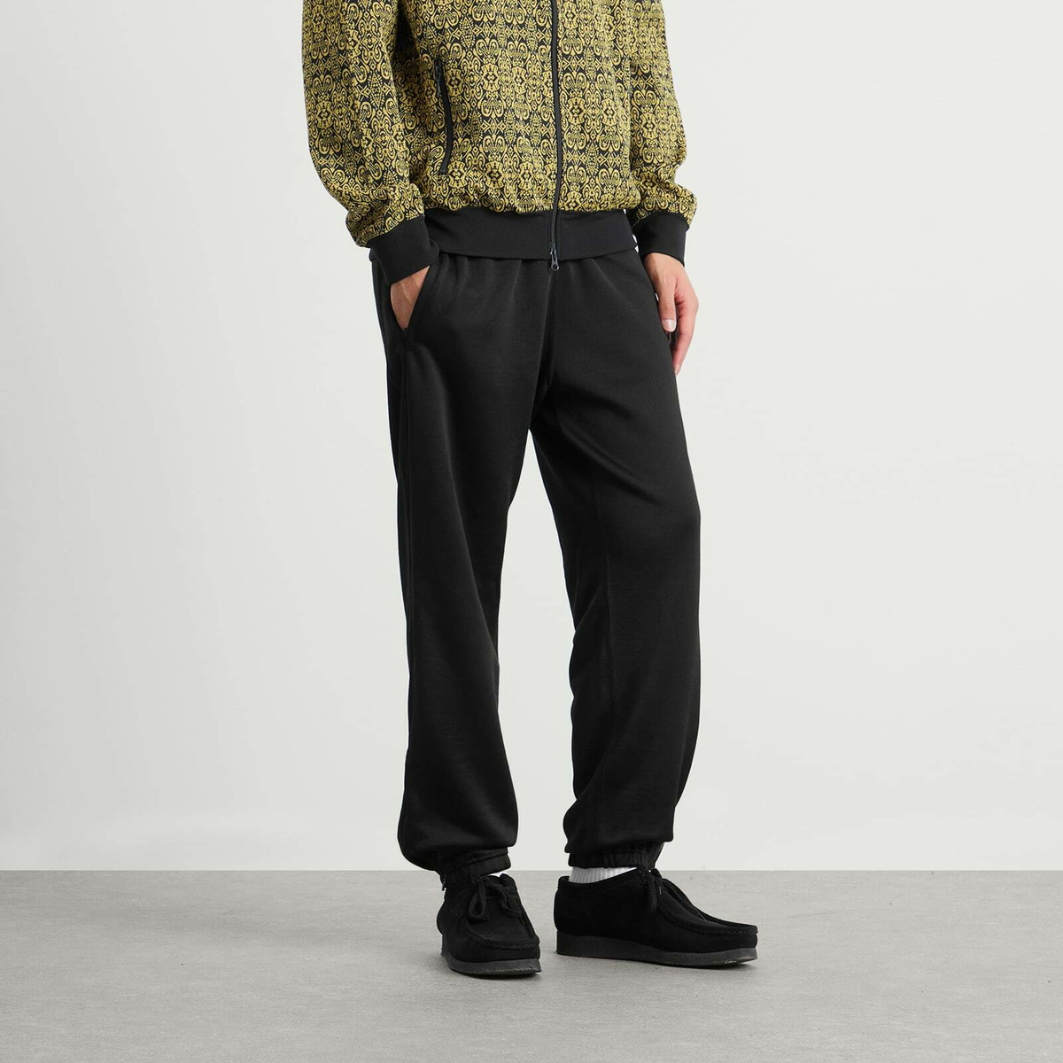 Needles Men's Zipped Sweat Pants in Black