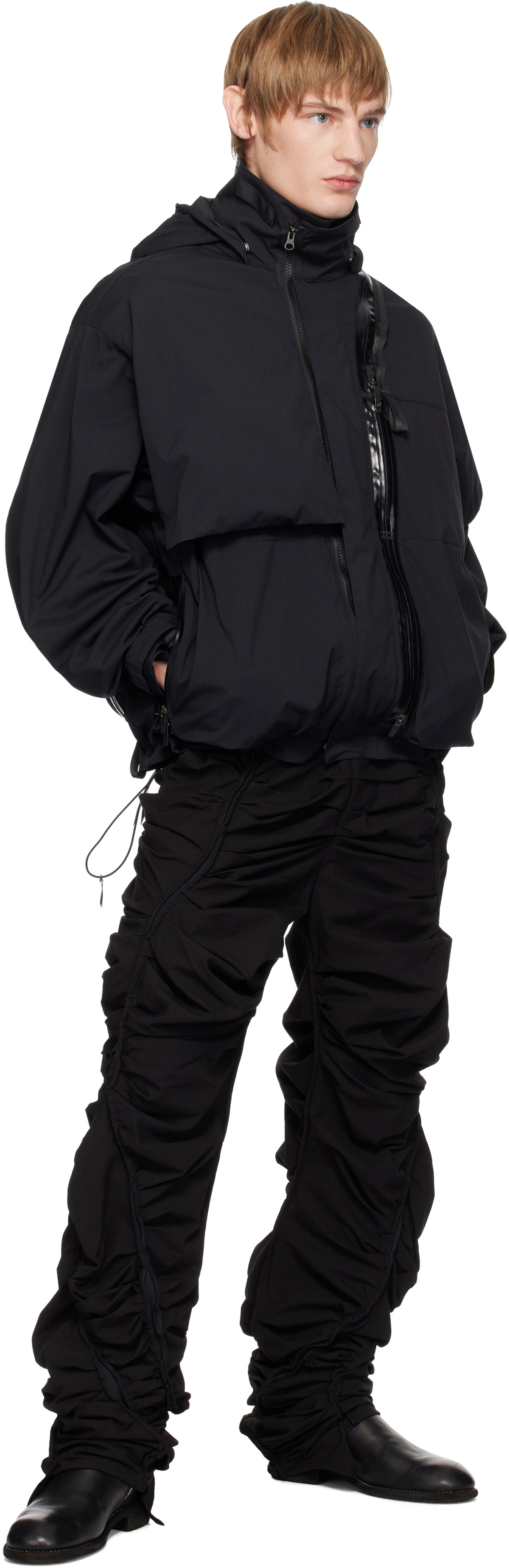 POST ARCHIVE FACTION (PAF) Black 7.0 Technical Left Trousers Post 