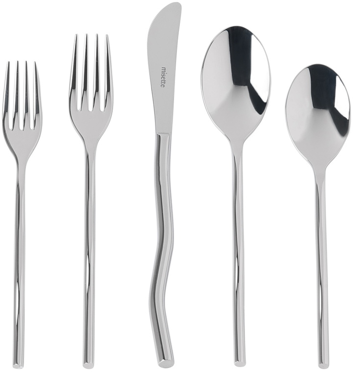 Photo: Misette Silver Squiggle Flatware Set, 5 pcs