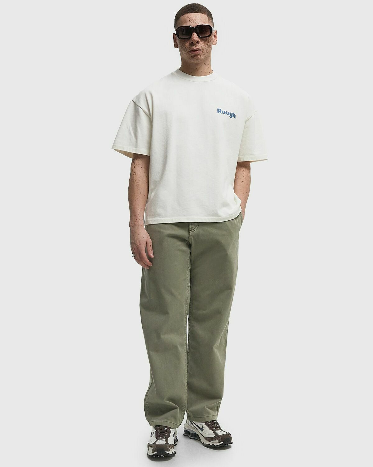 Rough. ODOS TEE White Mens Shortsleefe