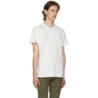 rag and bone White Cotton Short Sleeve Henley