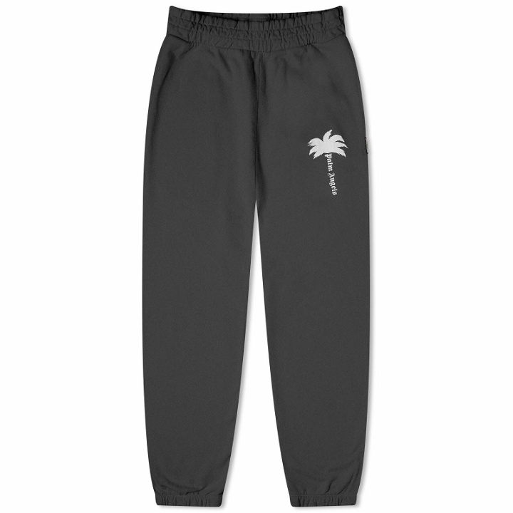 Photo: Palm Angels Men's Logo Sweatpants in Dark Grey