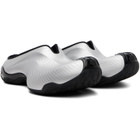 Balenciaga Silver & Black Basketball Slip On Flats