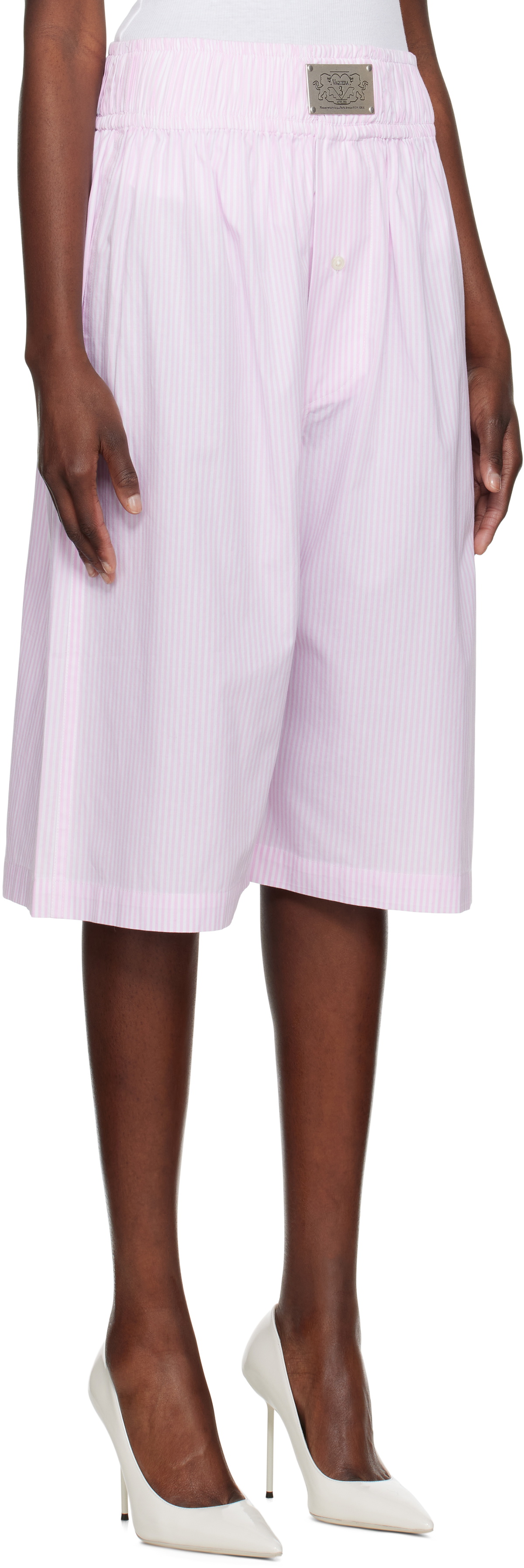 VAQUERA Pink & White Big Boxers Shorts