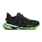 Balenciaga Black and Green Glow-in-the-Dark Track Sneakers