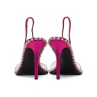 Alexander Wang Pink Satin Nova Crystal Sandals