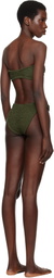 Hunza G Green Gloria Tonal Hoops Bikini