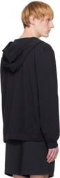 SKIMS Black Jersey Lounge Zip Up Hoodie