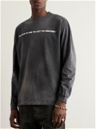 SAINT Mxxxxxx - Printed Cotton-Jersey T-Shirt - Gray