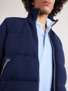 TOM FORD - Contrast-Tipped Lyocell-Piqué Polo Shirt - Blue