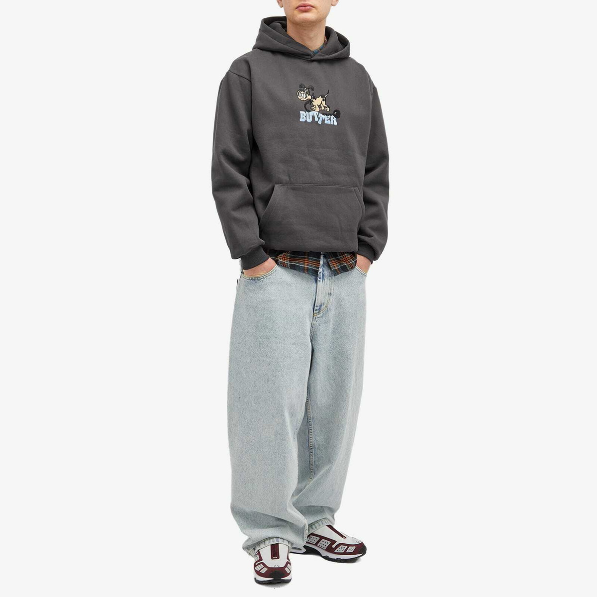 Butter Goods Men's Unleash Hoodie in Washed Black Butter Goods