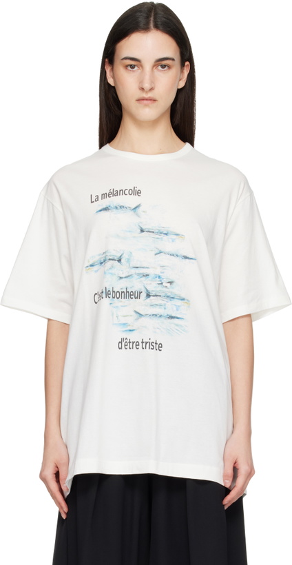 Photo: YOHJI YAMAMOTO Off-White 'La mélancolie' Short Sleeve T-shirt