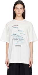 YOHJI YAMAMOTO Off-White 'La mélancolie' Short Sleeve T-shirt