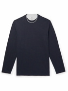 Brunello Cucinelli - Layered Cotton-Jersey T-Shirt - Blue