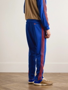 adidas Originals - Wales Bonner Straight-Leg Logo-Embroidered Striped Recycled-Jersey Track Pants - Blue