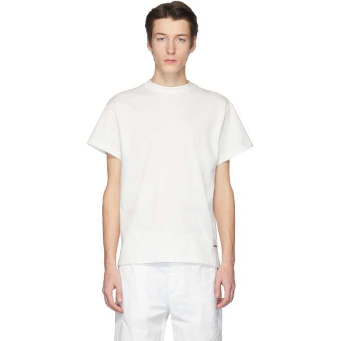 Photo: Jil Sanderand Three-Pack White Organic Cotton T-Shirt