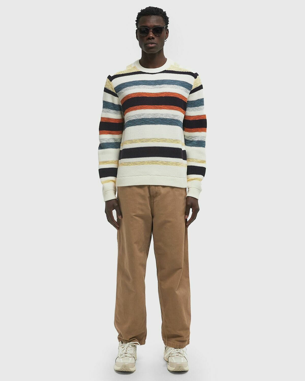 Maison Kitsune COMFORT STRIPED JUMPER Multi-color Mens Pullover