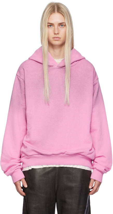 Photo: Acne Studios Pink Printed Hoodie