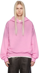 Acne Studios Pink Printed Hoodie